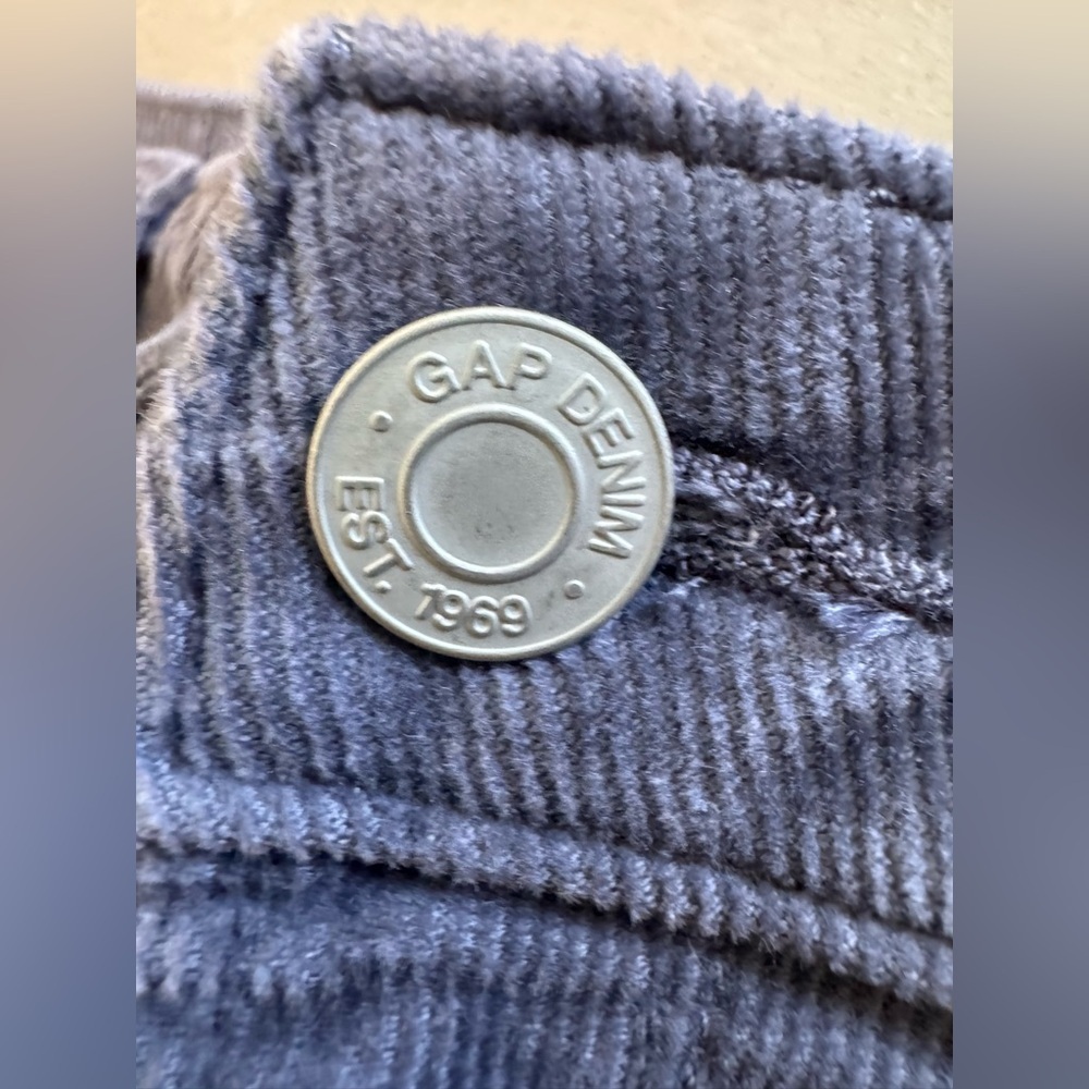 🔥 4 for $20 DEAL 🔥GAP High Rise Grey Corduroy Skinny Leggings Pants Sz 8/29T - Picture 5 of 12